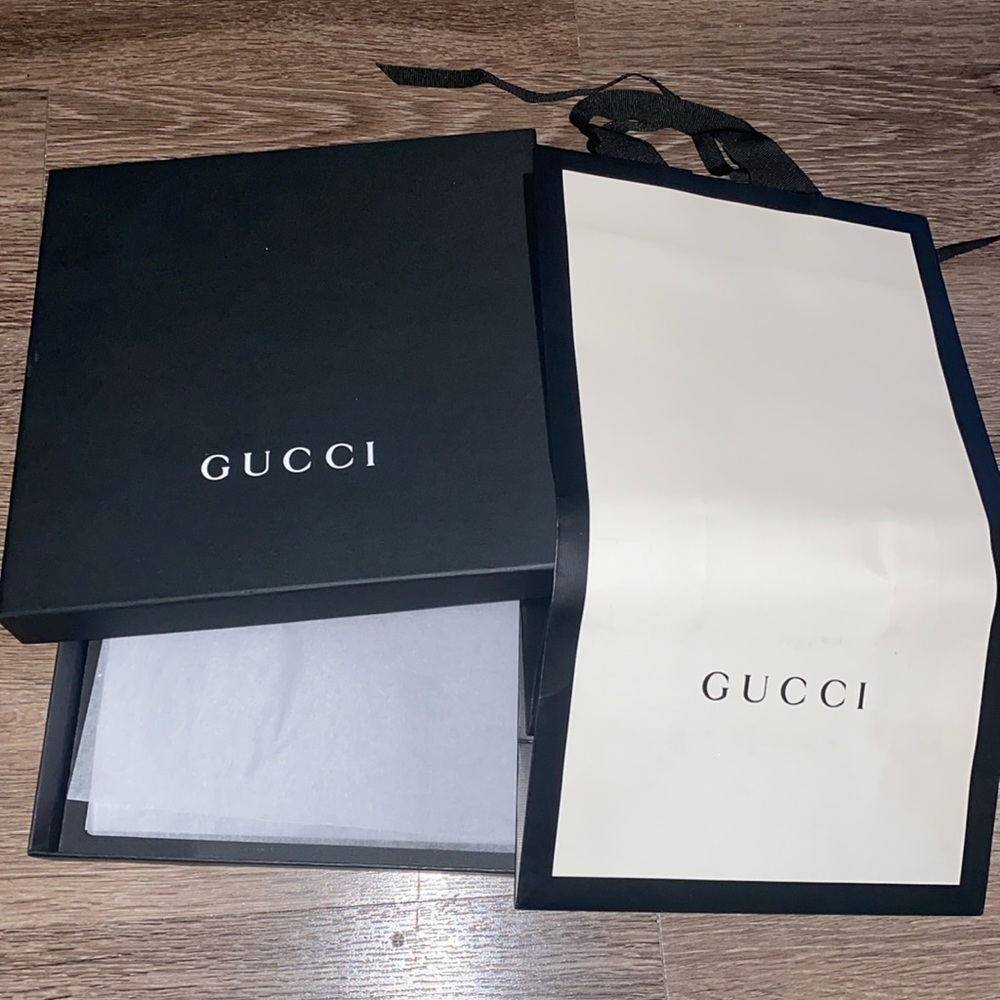 Gucci box with paper bag